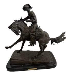Frederic Remington Bronze Sculpture Cowboy