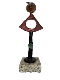 J. Miro Modern Bronze Sculpture