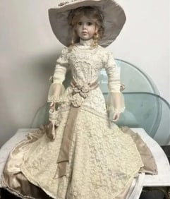 Large Vintage Porcelain Doll