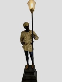 Life Size Bronze Floor Lamp Sculpture