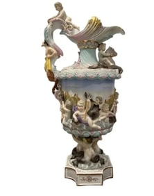 Large Meissen Porcelain Pitcher
