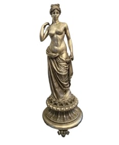 Life Size Bronze Silver Goddess Sculpture