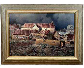 Storm New Mexico Oil Painting by Hector Morales