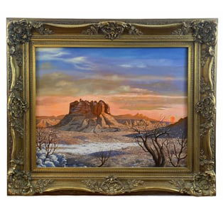 1991 Sunset  Landscape Oil Painting by Maurice Green