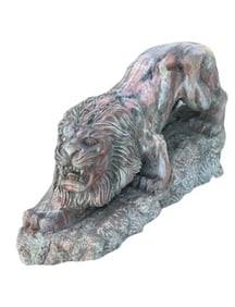 Life Size Marble Lion Sculpture