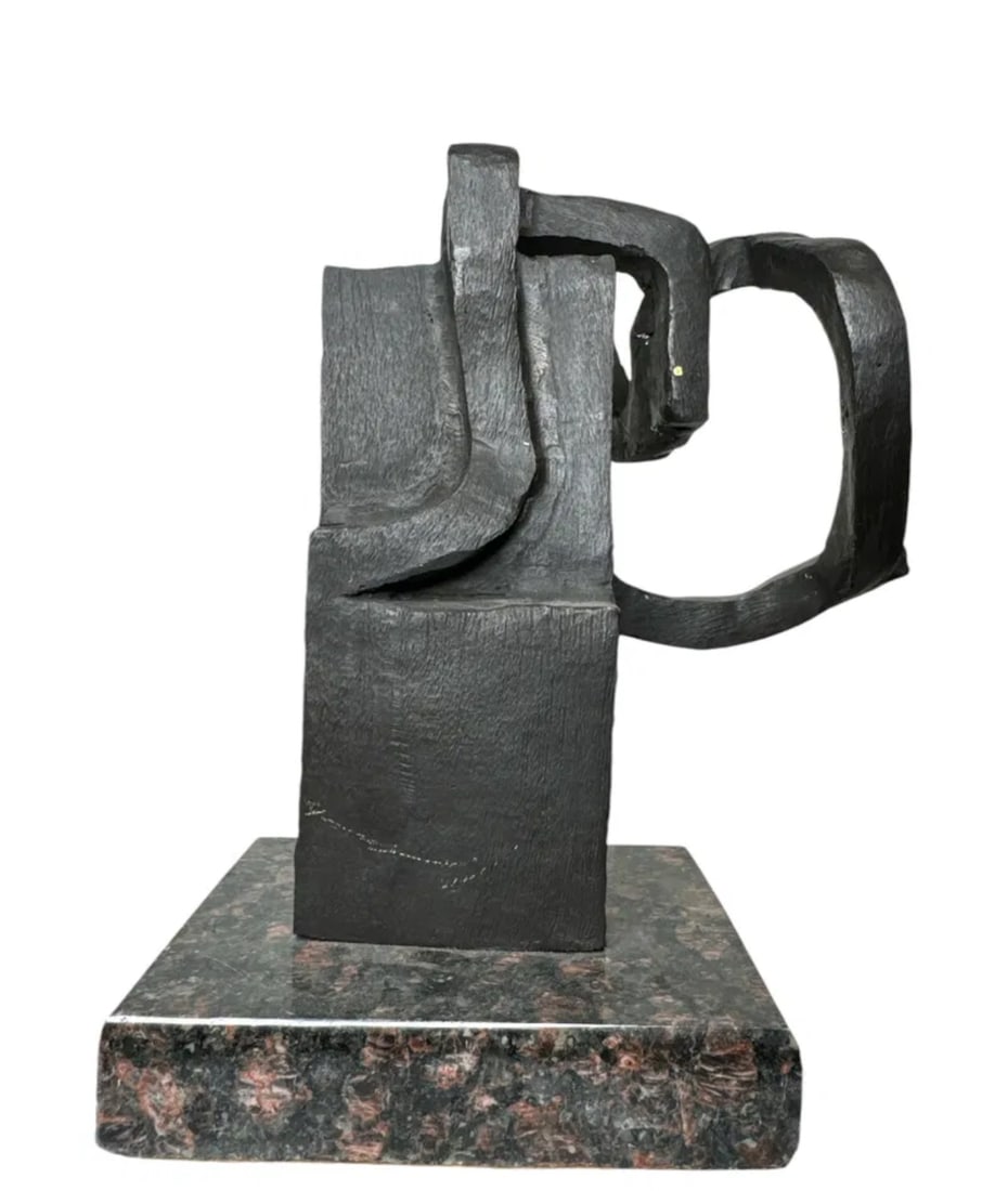 Eduardo Chillida Modern Bronze Sculpture: Size: 10 x 9 x 5 in
