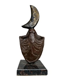 Bustamante Moon Bronze Sculpture