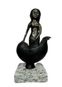 Sergio Bustamante Mermaid Modern Bronze Sculpture