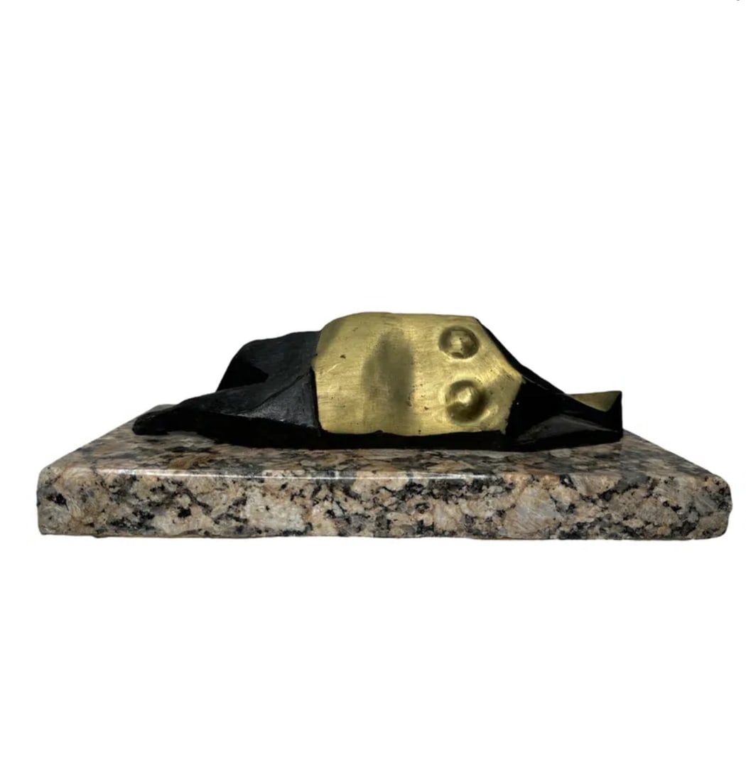 Lynn Chadwick Modern Bronze Sculpture: Size: 13 in x 5in x 5 in