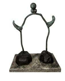 Large Abstract Bronze Sculpture J. Miro