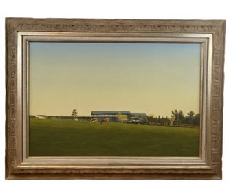 1985 Landscape Oil on Panel by Walt Johnston