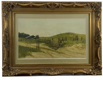 1985 Landscape Water Color by Walt Johnston