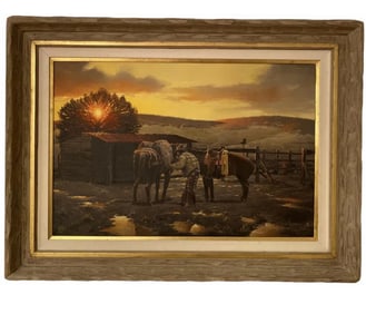 Landscape Oil on Canvas by Hector Morales