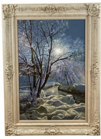 1985 Frozen Assets Landscape Oil Painting by Maurice Green