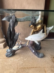 Mermaid Bronze Table Sculpture