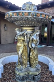 Luxury Four Season Ladies Bronze Fountain