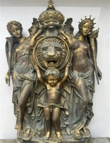 Monumental Bronze Fountain Sculpture