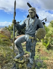 Life Size Bronze Native American Chief Sculpture by Jim Davidson