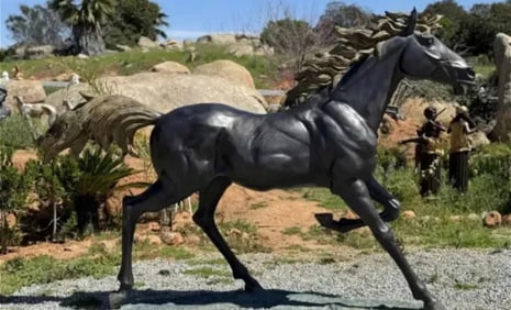 11.5 Ft Monumental Life Size Bronze Horse