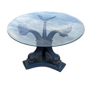 Large Bronze Koi Fish Dining Table