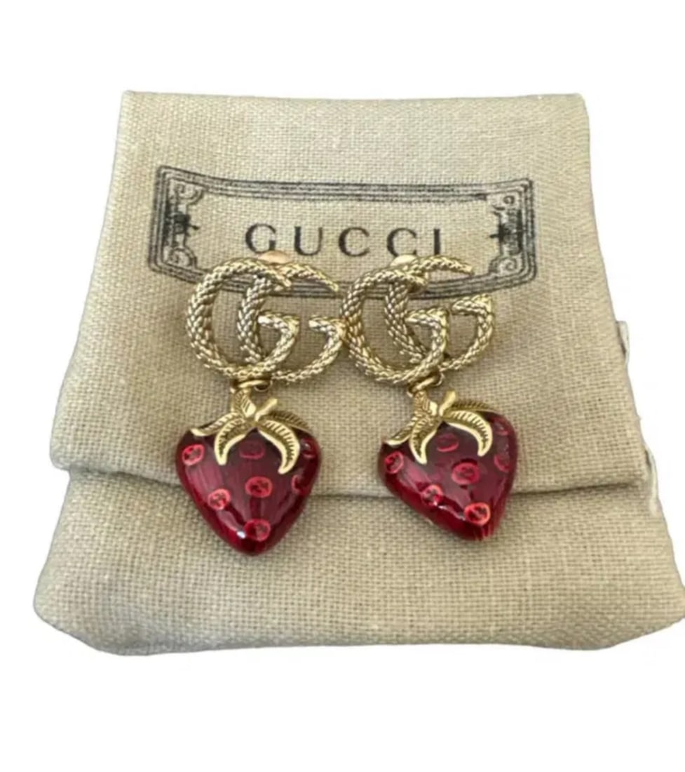 Gucci Straberry Earrings (1 of 1)