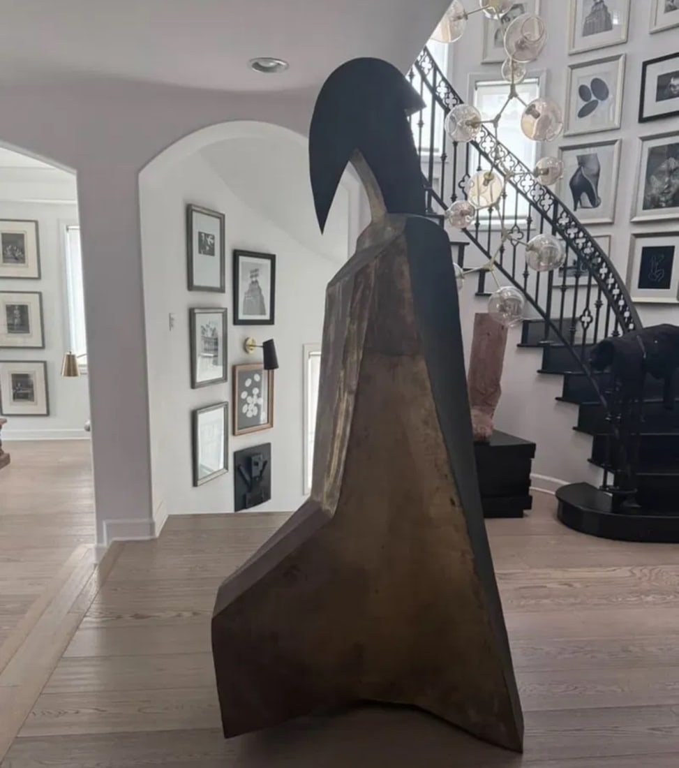 Life Size Bronze Modern Abstract LYNN CHADWICK Style Sculpture: Aprox Measurements : 88 in H in x 40In x 40 in