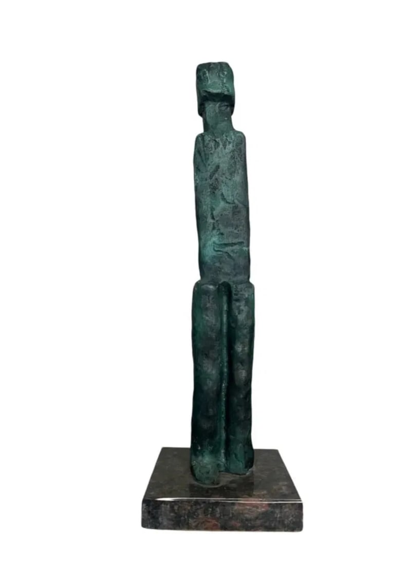 Fritz Wotruba Abstract Large Bronze Sculpture: Size: 19 in x 6 in x 5 in