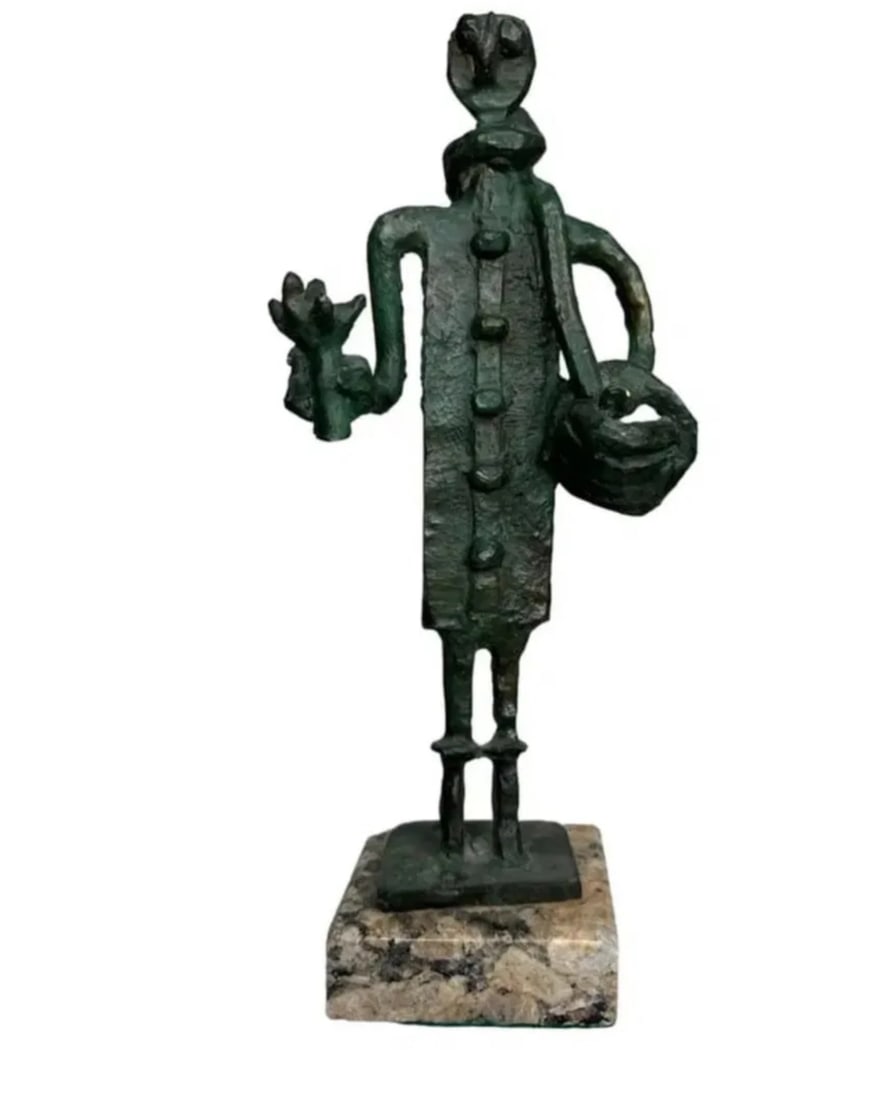 Jacques Lipchitz Modern Bronze Sculpture: Measurements: 13 in H x 4 in