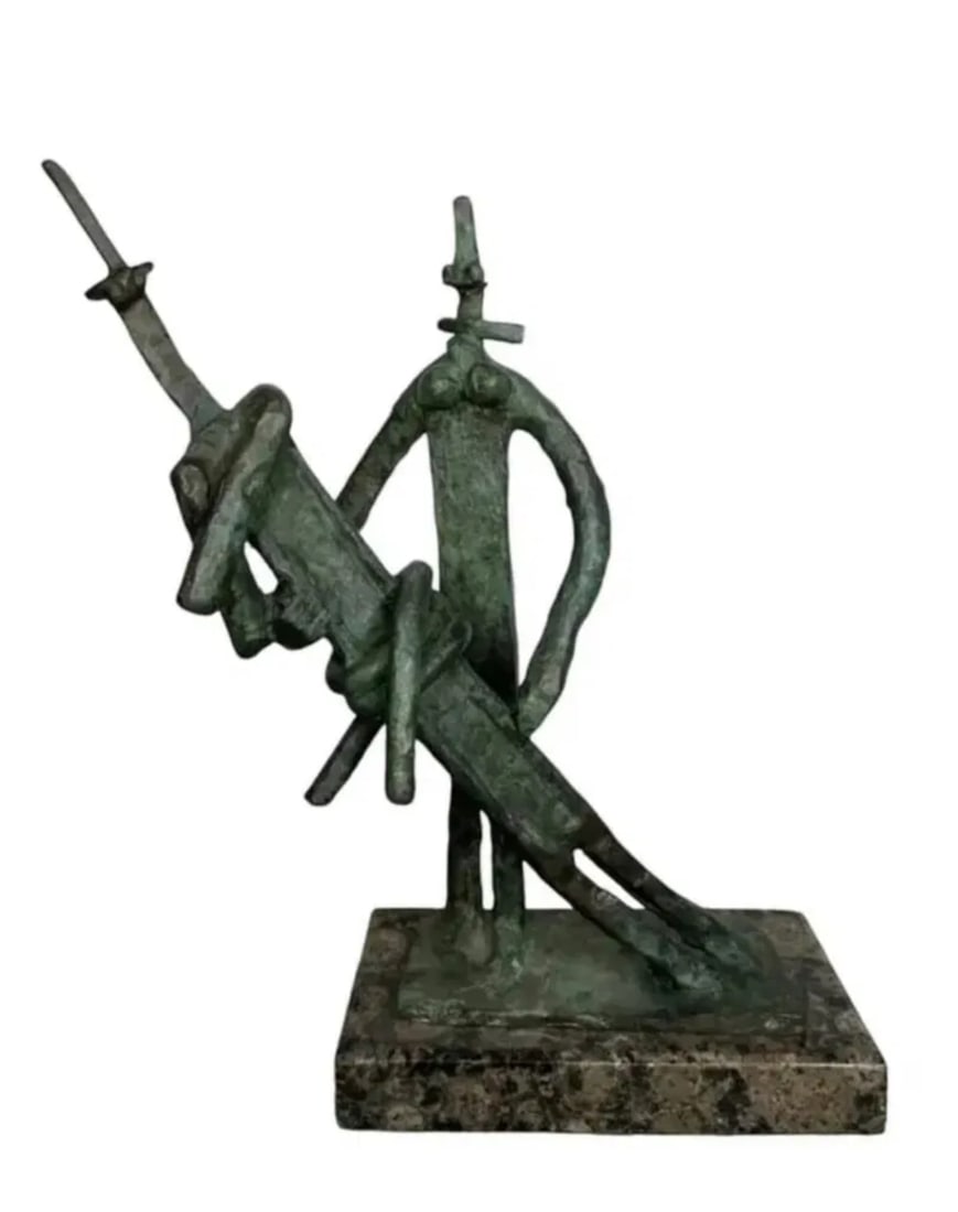 Modern Bronze Sculpture Jacques Lipchitz: Measurements: 13 in H x 12 in L x 4 in W