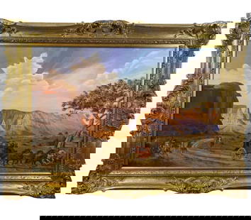 1991 Landscape Oil Painting by Maurice Green: Oil on canvas by Maurice Green. Frame:44 in L x 32 In H - Painting Size: 35 in L x 23 in H Oil on canvas by famous Albuquerque artist Maurice Green who lived and worked in Albuquerque until he passed