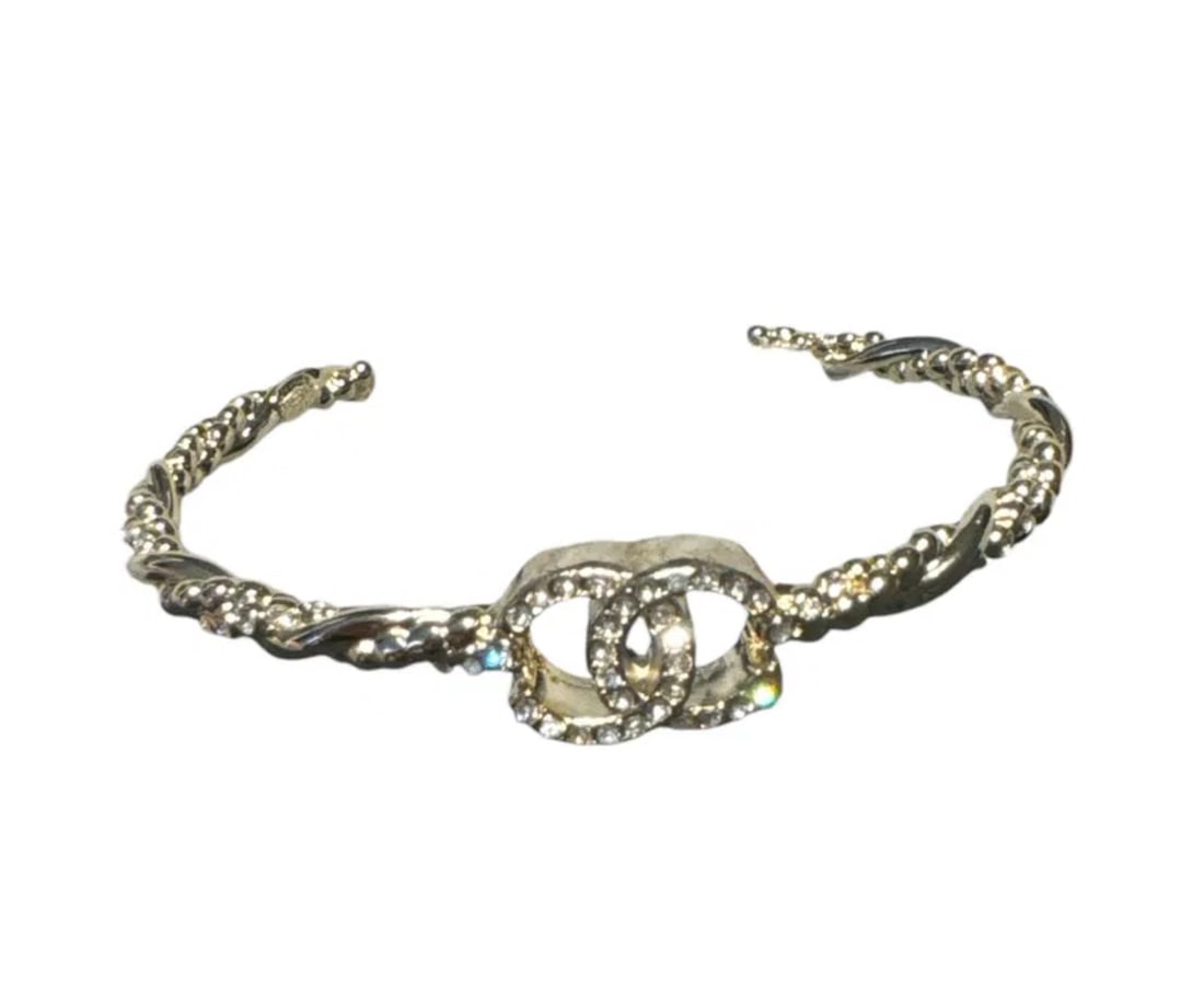 CHANEL Gold Plated Bracelet (1 of 2)