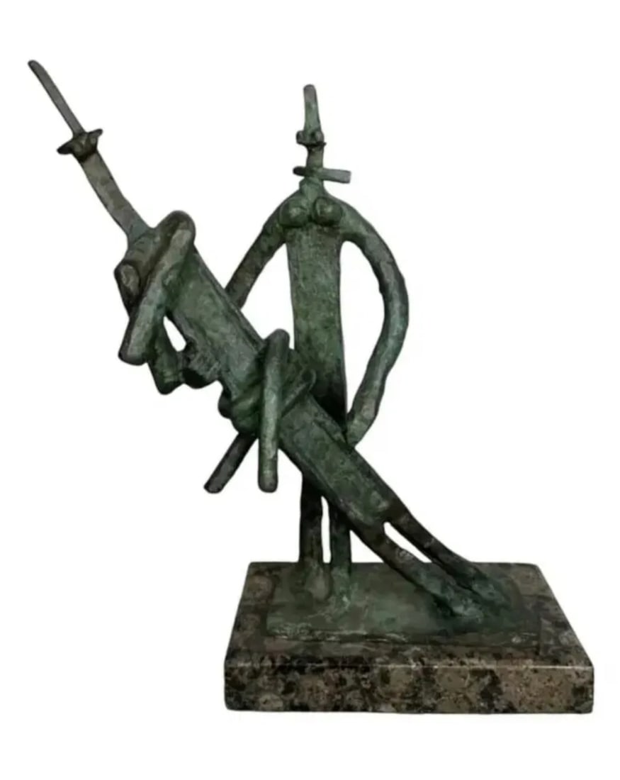 Modern Bronze Sculpture Jacques Lipchitz: Measurements: 13 in H x 12 in L x 4 in W