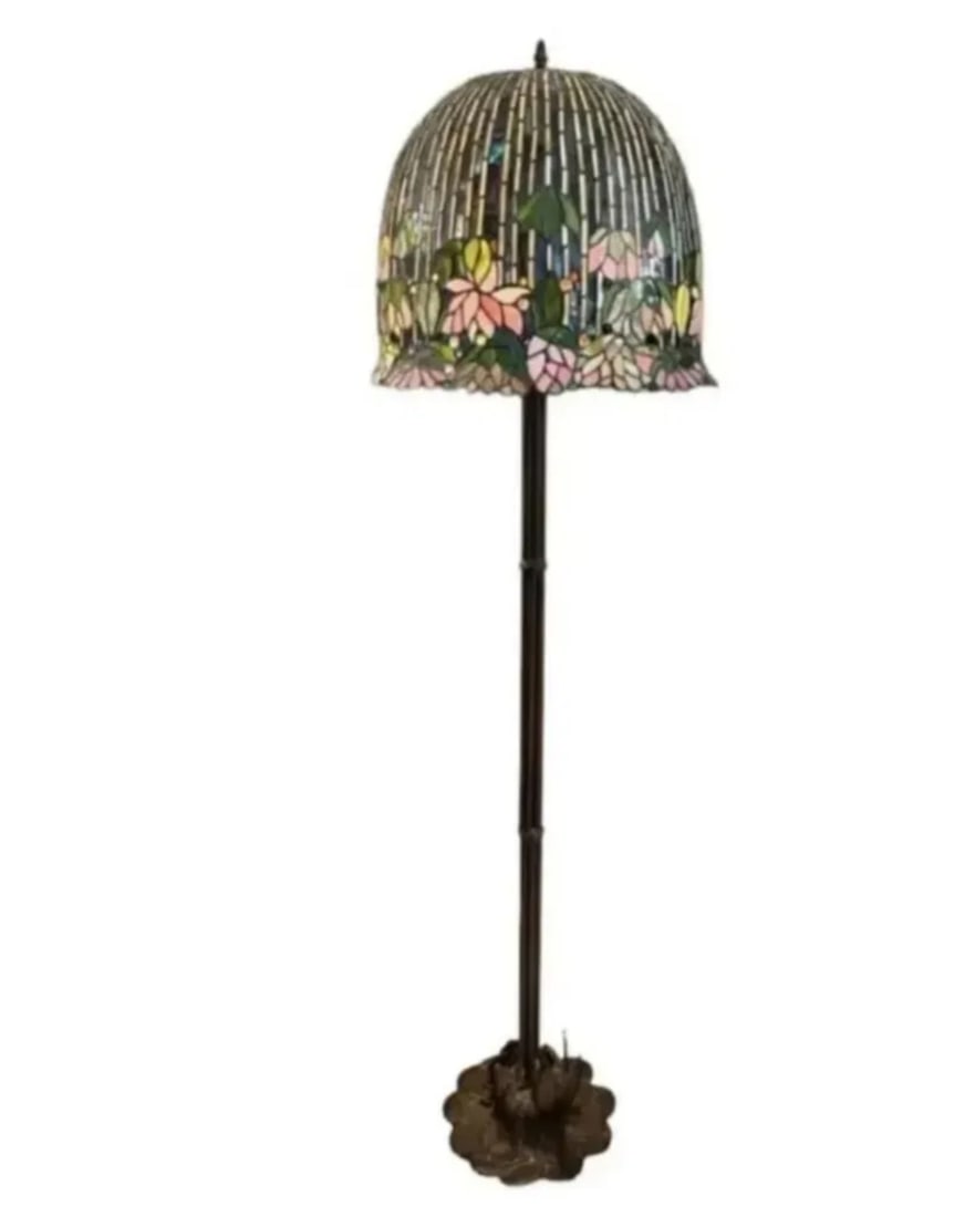 Tiffany Flowering Lotus Floor Lamp (1 of 2)