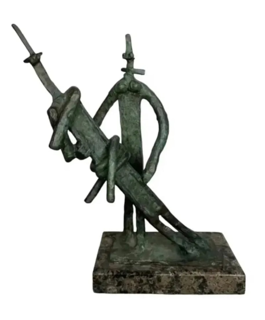 Modern Bronze Sculpture Jacques Lipchitz: Measurements: 13 in H x 12 in L x 4 in W