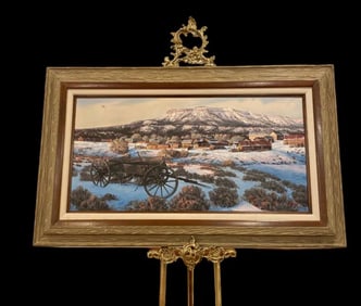 Adobe The Town Oil Painting  by Hector Morales