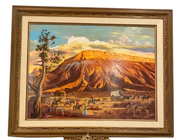 After the Sing Western Oil Painting  by Maurice Green