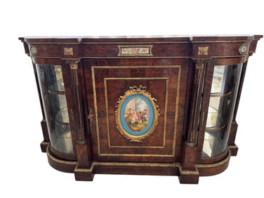 19th Century French cabinet with porcelain plaques