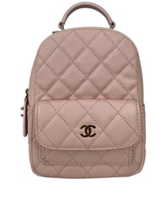 CHANEL Caviar Quilted CC Mini Classic Backpack Light Pink