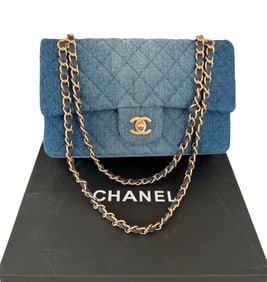 Chanel Classic Denim Top Handle Handbag