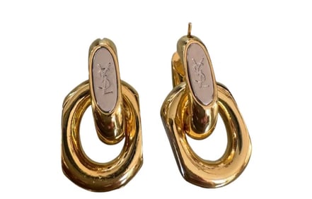 YSL Duo Link Earrings