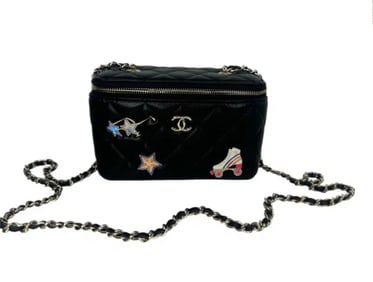 Chanel Hollywood Charms Classic Vanity Case with Chain Quilted Lambskin Small