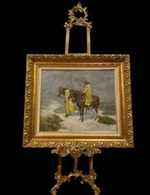 Western Cowboys Oil Painting by G. Bondad