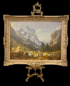 Cascade canyon Landscape  The Grand Tetons - Oil Painting by Rod