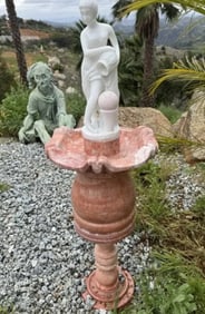 Large Marble Lady Fountain Sculpture