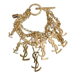 YSL Crystal Cassandre Multichain Bracelet