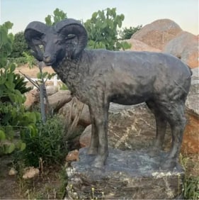 Life Size Ram Bronze Sculpture