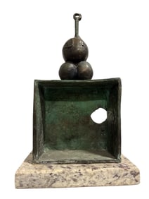 J. Miro Large Abstract Bronze Sculpture