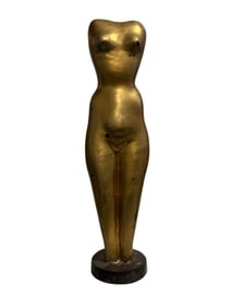 Archipenko Woman Torso Bronze Sculpture
