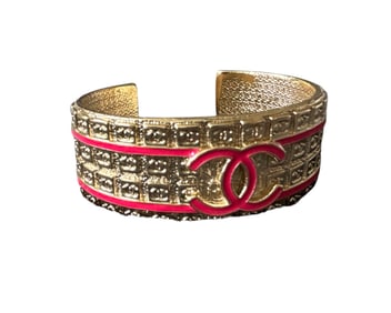 Chanel Gold and Pink Bracelet