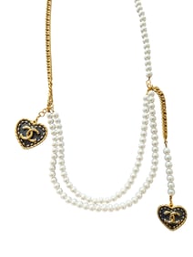 Chanel Gold and Faux Pearl Necklace